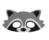 Tiere Raccoon 18 cm Waschbär Filzmaske