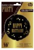 Geburtstag Gold Happy Birthday B&C Partyfolienballon 36 cm