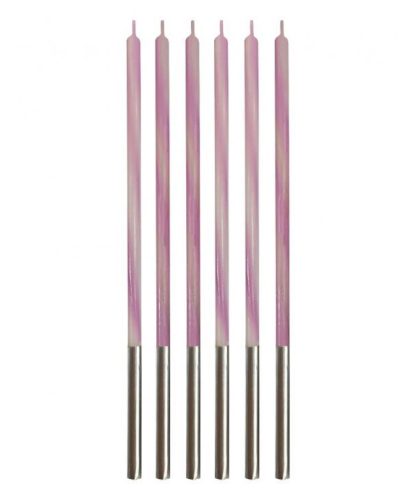 Farbe Candy Pink Rosa Geburtstagskerzen Set, 6 Stk.