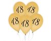 Geburtstag Gold Goldener Happy Birthday 18 Ballon, 5 Stk. 12 Zoll (30cm)