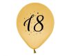 Geburtstag Gold Goldener Happy Birthday 18 Ballon, 5 Stk. 12 Zoll (30cm)