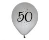 Geburtstag Silver Silber Happy Birthday 50 Luftballons, 5 Stk 12 Zoll (30cm)