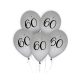 Geburtstag Silver Silber Happy Birthday 60 Luftballon, 5 Stück 30 cm (12 inch)