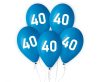 Geburtstag Blue Blau Happy Birthday 40 Ballon, 5 Stück 12 inch (30cm)