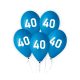 Geburtstag Blue Blau Happy Birthday 40 Ballon, 5 Stück 12 inch (30cm)