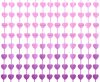 Farbe B&C Mat Hearts Lila Herz Vorhang 2 m