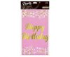 Geburtstag B&C Light Pink Pink Happy Birthday Folien-Tischdecke 137x183 cm