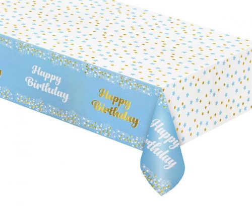 Geburtstag B&C Light Blue Blau Happy Birthday Folie Tischdecke 137x183 cm