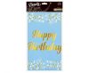 Geburtstag B&C Light Blue Blau Happy Birthday Folie Tischdecke 137x183 cm