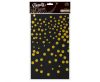 Geburtstag Black Gold Dots, Schwarze Folientischdecke 137x183 cm