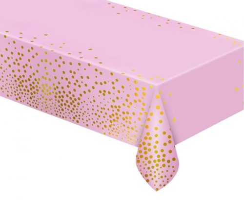 Geburtstag B&C Gold Dots Rosa Folie Tischdecke 137x183 cm