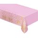 Geburtstag B&C Gold Dots Rosa Folie Tischdecke 137x183 cm