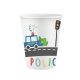 Polizei Beep Papierbecher 6 Stk 266 ml