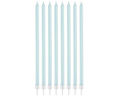 Farbe Pearly Light Blue, Blau Geburtstagkerze Set von 8