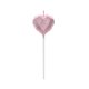 Liebe Diamond Heart Rose Gold, Herz Kuchenkerze