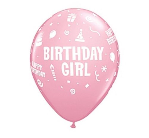 Geburtstag Pink Happy Birthday Mädchen Ballon, 6 Stk, 11 Zoll (28 cm)