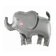 Elefant Grey Folienballon 68 cm