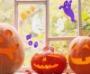 Halloween Boo Gel-Fensteraufkleber Set