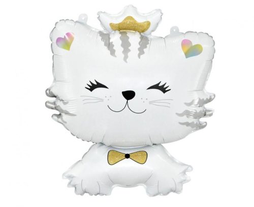 Katze White Folienballon 49 cm