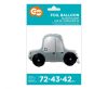 Wagen Car 3D Folieballon 72 cm