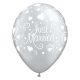 Hochzeit Metallic Just Married Hearts Ballon, 6er Set, 11 Zoll (28cm)