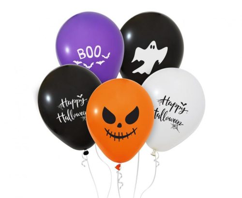 Halloween Happy Ballon, 5 Stk. 12 Zoll (30 cm)