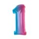 Nummer Rainbow Bunte 1er-Zahl Folienballon 92 cm