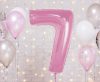 Light Pink, Rosa Nummer 7 Folienballon 92 cm