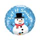 Weihnachten Let It Snow, Schneemann Folienballon 46 cm