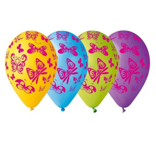 Geburtstag Butterflies, Ballon, 5 Stk 12 Zoll (30cm)