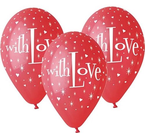 Liebe With Love Ballon, 5 Stk 12 Zoll (30 cm)