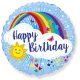 Geburtstag Rainbow Regenbogen Happy Birthday Folienballon 46 cm (WP)