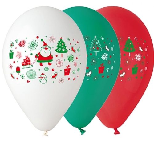 Weihnachten Santa Latexballon, 3er-Pack, 12 Zoll/30 cm