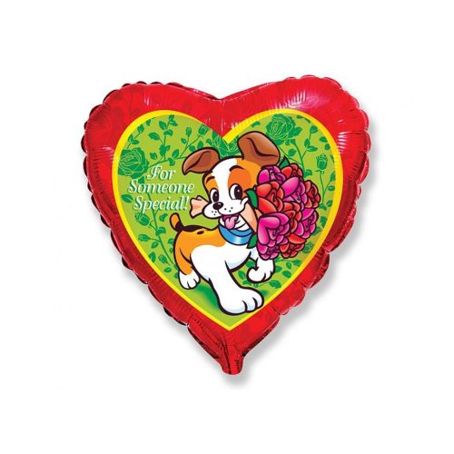 Liebe Dog Flowers Folienballon 48 cm (WP)