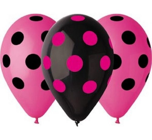 Farbe Hen Night Dots, Tupfenballon, 5er-Pack, 12 Zoll (30 cm)