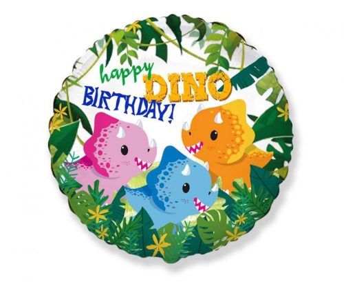 Gamer Happy Birthday Dino, Dinosaurier Folienballon 46 cm (WP)