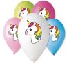 Einhorn Einhorn Mehrfarbig, Ballon, 5 Stk 12 inch (30cm)