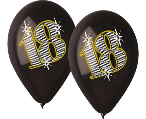 Geburtstag Black Happy Birthday 18 Ballons, 5 Stk. 12 Zoll (30 cm)