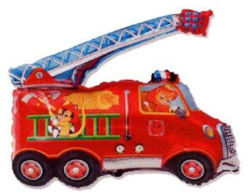  Feuerwehrauto Fire Car Folienballon 36 cm (WP)