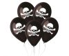 Skull Black Schädel Ballon, Luftballon 5 Stück 12 Zoll (30 cm)