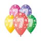 Geburtstag Star Happy Birthday 7 Luftballons, Packung mit 5 Stück, 13 Zoll (33 cm)