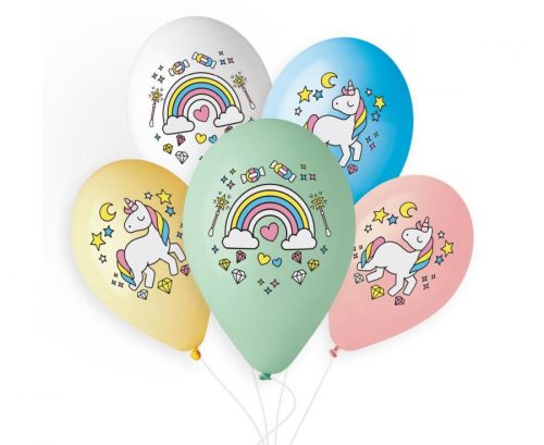 Einhorn Unicorn Rainbow Ballon, 5 Stück 13 Zoll (33cm)