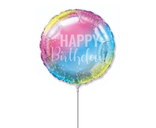 Geburtstag Pastel Regenbogen Happy Birthday Folienballon 36 cm (WP)