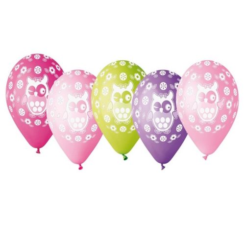 Eule Eule, Ballon, 5-teiliges Set 12 Zoll (30 cm)