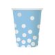 Farbe Silver Dots Blue Punktierte Papierbecher 6 Stück 270 ml