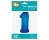 Nummer B&C Blue Blauer Nummer 1 Folienballon 92 cm