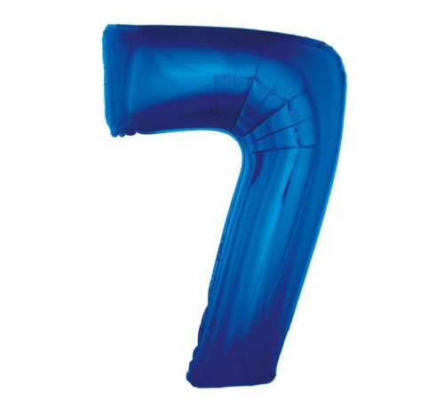 Nummer B&C Blue Blauer Zahl 7 Folienballon 92 cm