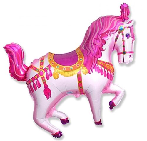 Pferd Circus Pink Folienballon 36 cm (WP)