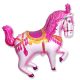 Pferd Circus Pink Folienballon 36 cm (WP)