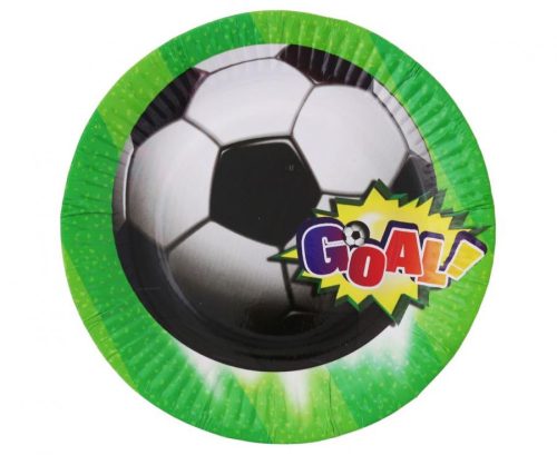 Fußball Goal Pappteller 6 Stk. 18 cm